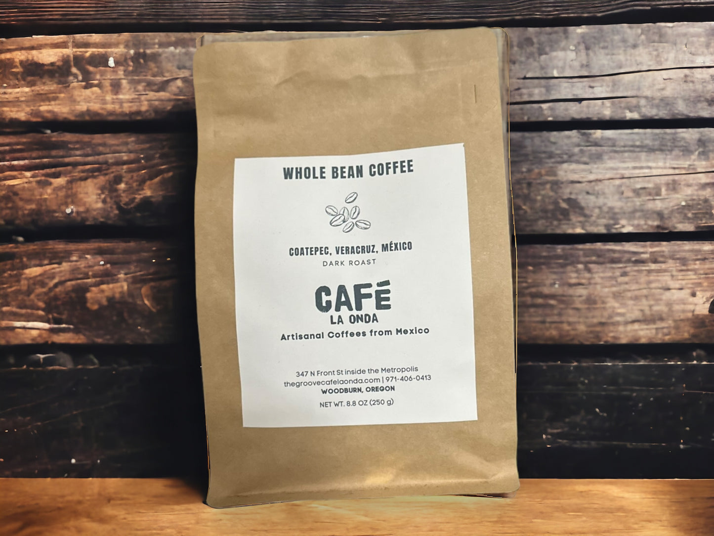 Whole Bean Arabica Typica Coffee from Veracruz, Mexico (Dark Roast)